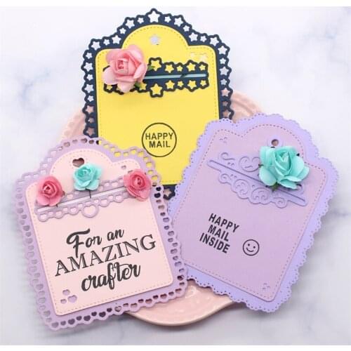 Pocket Tag Border Metal Cutting Dies Stencils for DIY Scrapbooking/photo album Decorative Embossing DIY Paper Cards