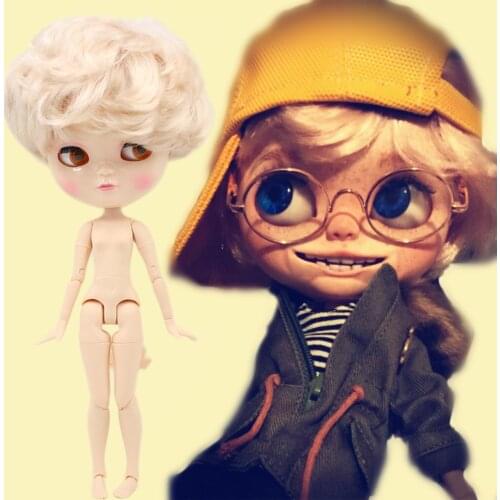 ICY Nude Doll Blonde Curly hair the same as Blyth with makeup,JOINT body,lower price