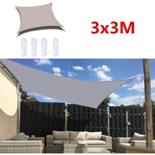 3x3M Summer Outdoor Waterproof and UV Shade Sail Oxford Cloth Square Shade Canvas Garden Terrace Canopy Camping Sun Shelter