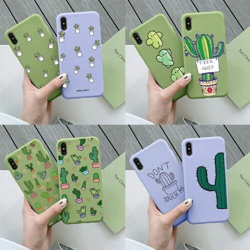 Soft Cases For Samsung Galaxy A21S A20e A51 A50 A52 A70 A71 A72 A12 S20 FE S21 S10 S9 Plus Ultra F12 Cute Cactus Silicone Fundas