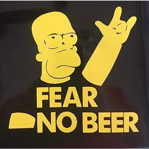 Fear No Beer Vinyl Decal Sticker|Cars Trucks Vans Walls Laptops Cups|Yellow|5.5 In|KCD792