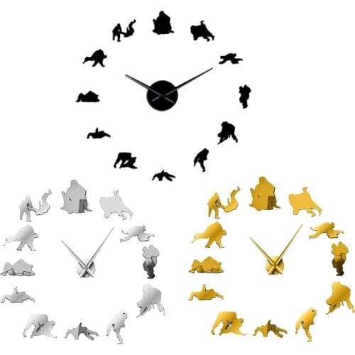 Wall Sticker Diy Wall Sticker Clock 3D Big Mirror Clock Wall Stickers 2020 New Home Decoration Modern Design Wall Clocks