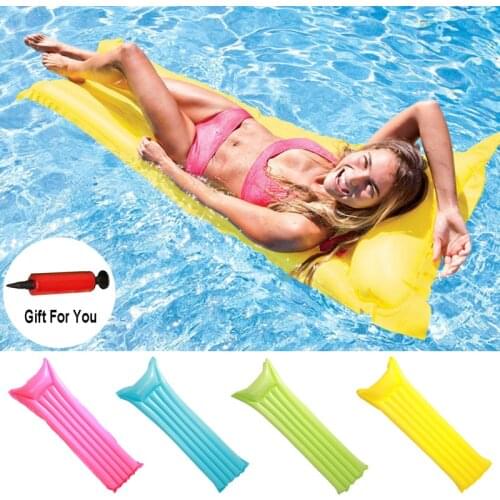 New Inflatable Mattress For Swimming Air Bed Pool Mat Summer Inflatable Floating Row Pool Air Mattresses Water Sports 183*69CM