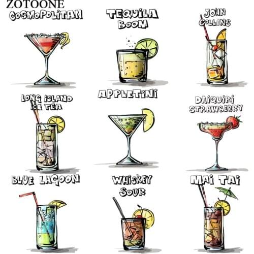 ZOTOONE Lemon Drink Patches Cute Stickers for Kids Iron on Transfers for Clothes T-shirt Heat Transfer Accessory Appliques G