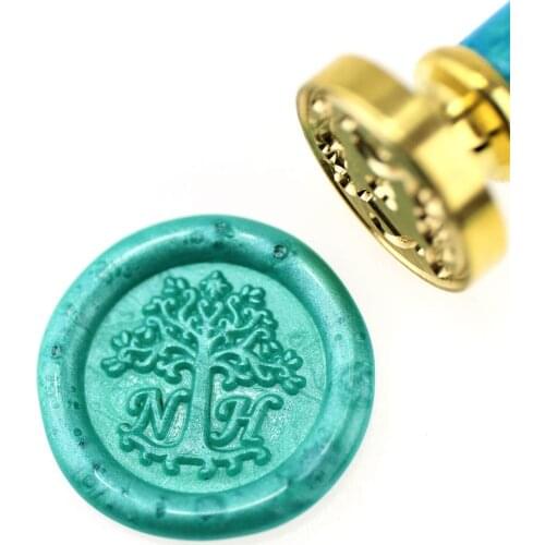 Personalized Tree with Initials wax seal stamp/custom monogram seal stamp/Custom wedding seals/wedding invitation seal/custom we