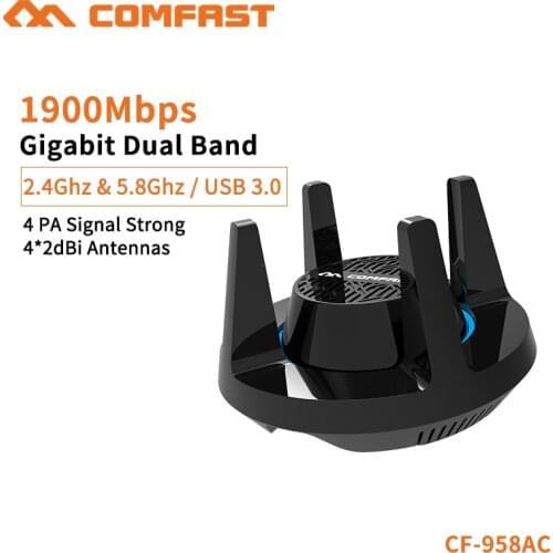 Comfast New Network Card 1900Mbps Gigabit 2.4G&5.8G Dual Band 4*2dBi Antennas PC Dongle for Signal Through the Wall CF-958AC