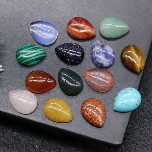 1pc 12x16mm Small Teardrop Agates Opal No Hole Beads Water Natural Quartz Stone Jewelry Accessories DIY Beads for Earrings Rings