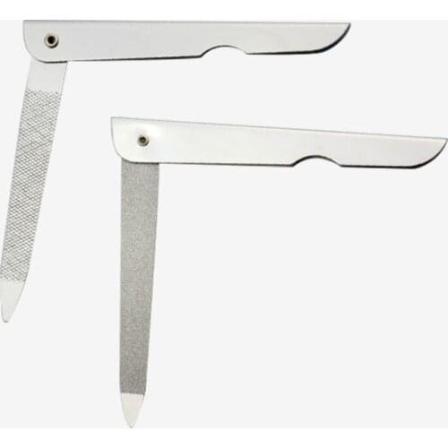 1 Pc 2 Sides Nail File Metal Fold Grinding Stainless Steel Manicure Buffer Pedicure Nail Art Tool Femme