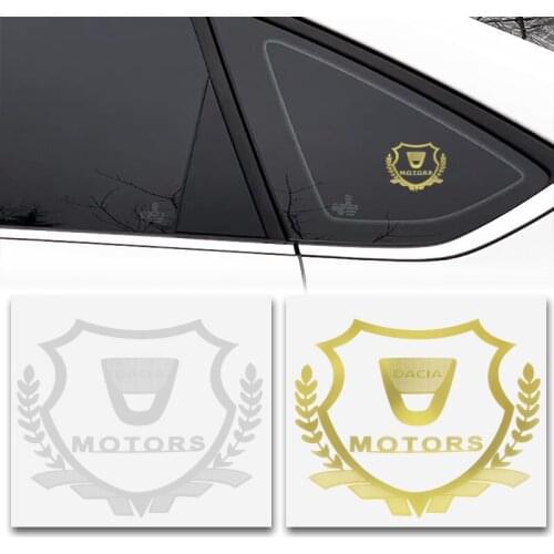2PCS 3D Metal Car Styling Side Window Body Decoration Sticker For Dacia Duster Logan MCV Sandero Stepway Dokker Lodgy Accessorie