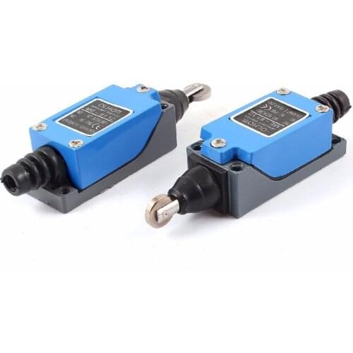 2 Pcs 6A/380VAC 10A/250VAC Roller Plunger Mini Limit Switch 2NO 2NC ME-8112
