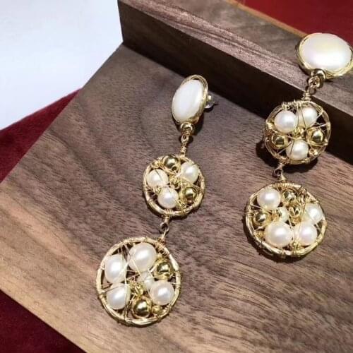 24pcs Pearls,Natural handpicked Freshwater Pearls Drop-Earrings,original design handmade women earrings,wedding party Jewelry