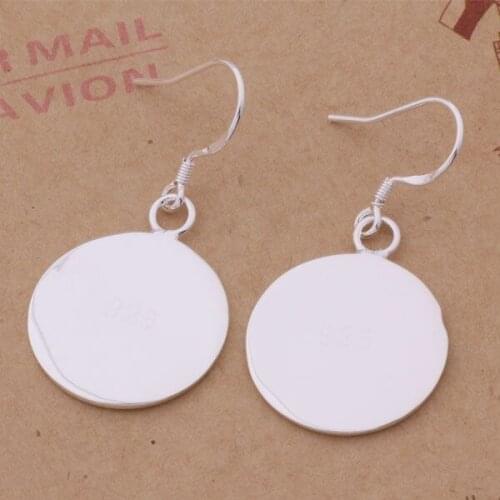 AE156 Hot sterling earrings , fashion jewelry , Round card /cahakroa akqajbxa silver color
