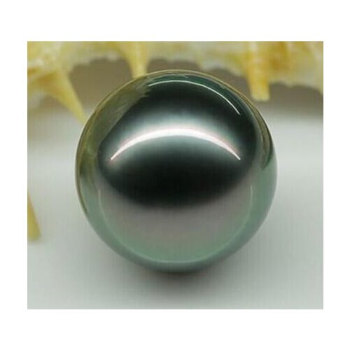 Free shipping Noble jewelry HUGE Perfect 16mm AAA tahitian genuine black peacock green loose pearl undrilled