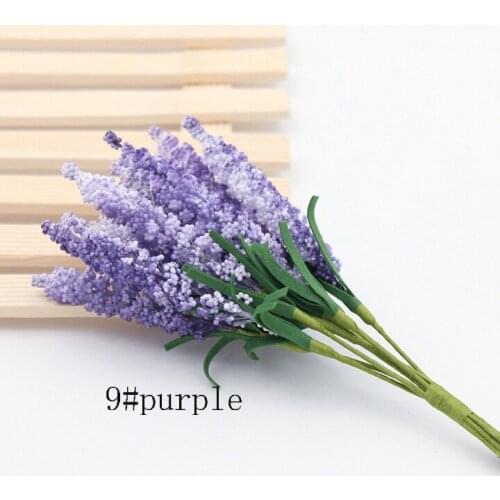 Festival supplies lavender Artificial flowers Bouquet for Gift Box Scrapbooking Craft Birthday Wedding Party DIY wreaths Wh