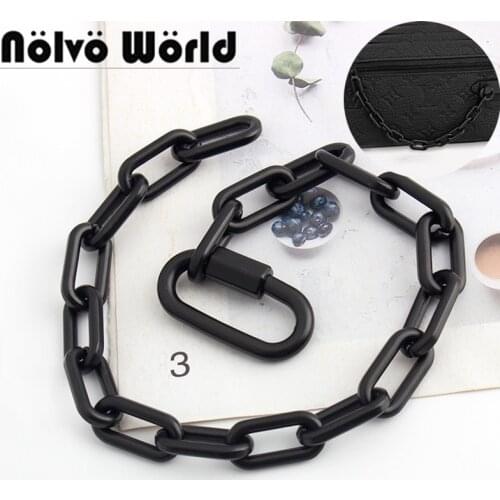 1-5-10 pieces 3mm thick 10mm width Zinc Alloy chains bag handles Black chain