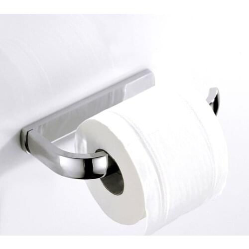Home Brass Toilet Paper Holder Chrome Toilet Roll Holder Wall Mounted WC Paper Rack Hotel Bathroom Accessories
