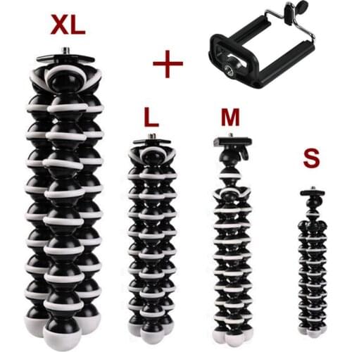 Flexible Super Large Size Octopus Tripods XL L M S Size Stand Bracket Holder Tripod For GOPRO SLR Digital Camera with Clip