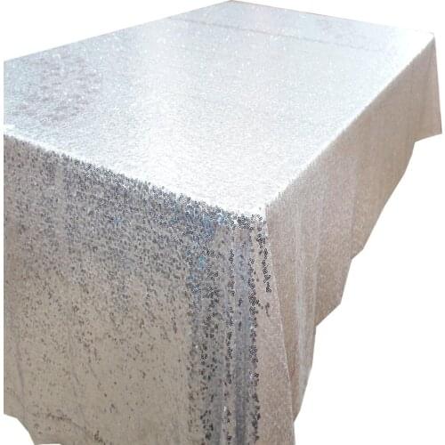 Hot Sale 6 Pieces 125×180cm Of Rectangular Sequin Tablecloth For Wedding Event/Party/Hotel/Home Decoration
