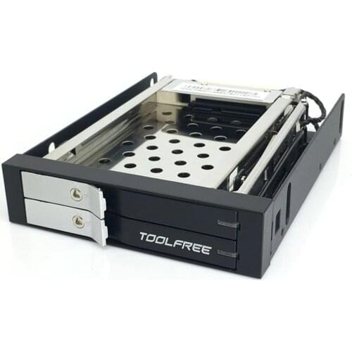 TOOLFREE 2.5 inch Floppy Disk Drive Tray Single/Double Bay Disk Drive SATA 6Gbps for HDD/SSD Hard Disk Enclosure Extraction Box