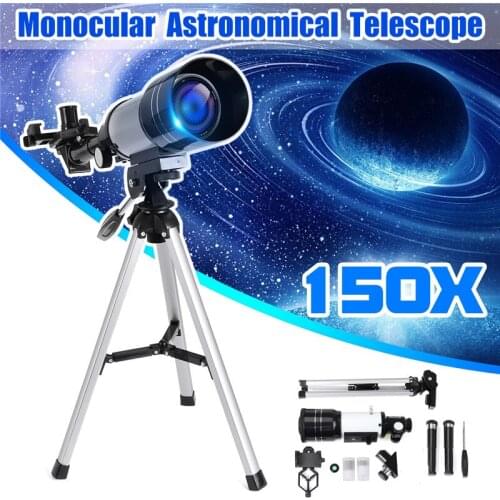 Space Observation High resolution HD 150X Refraction Astronomical Telescope with Portable Tripod Sky Monocular Telescope