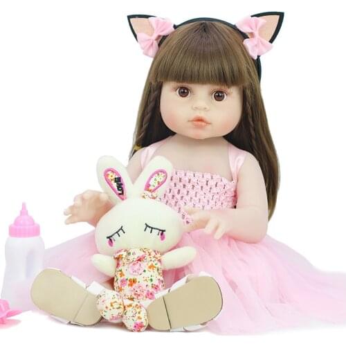 Toys 53CM Doll Bebe Reborn Baby Dolls for Children Toys Toddler Full Body Silicone Girl Bebe Reborn Doll with Summer Clothes