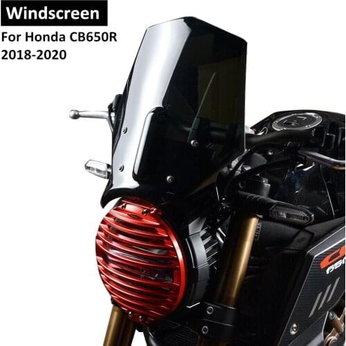 Motorcycle Windshield WindScreen Visor Viser Wind Deflector For Honda CB650R NEO Sports Cafe CB 650 R 2018 2019 20 Double Bubble