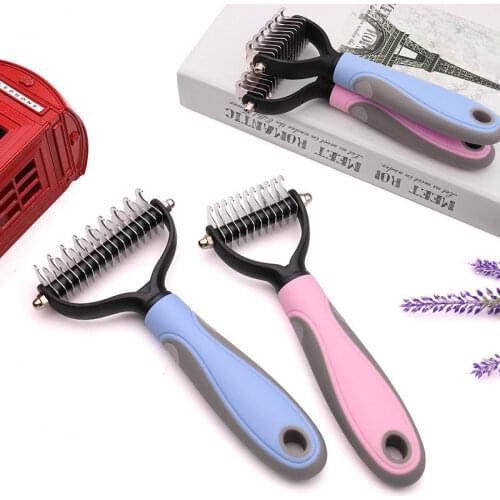 Metal Pets Fur Knot Cutter Dog Grooming Shedding Tools Pet Cat Hair Removal Comb Brush The Design Is Simple and Convenient