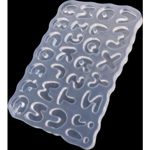 Cartoon Letters Epoxy Resin Casting Mold Alphabet Keychain Pendant Alphabet UV Resin Silicone Mold Jewelry Making Tools