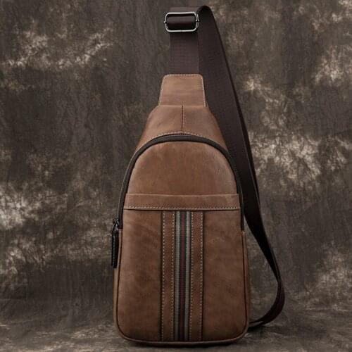 Leather Mens Chest Package Personality Cowhide Womens Handbags New Chinese Style High Quality Luxury Shoulder Bags