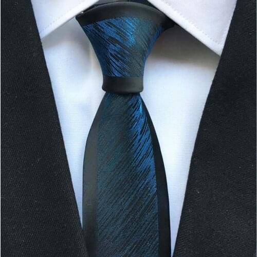 2021 Mens Ties High Quality Woven Necktie Blue with Black Border