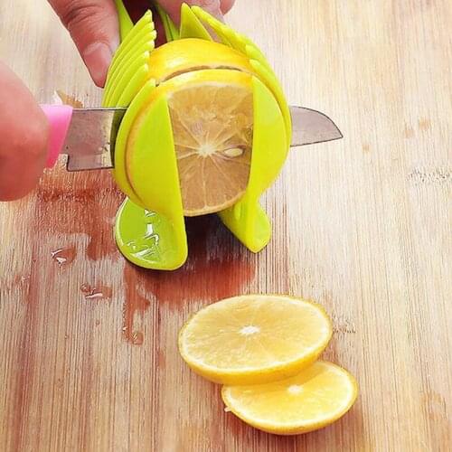 New Plastic Tomato Slicer Cutter Stand Lemon Shreadders Slicer Vegetable Fruit Slicers Cutter Kitchen Tongs Accessories Cooking
