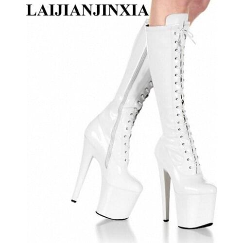 New nightclub stage pole dance 20cm high with high boots.Princess shoes thick - soled waterproof platform with sexy dancing shoe