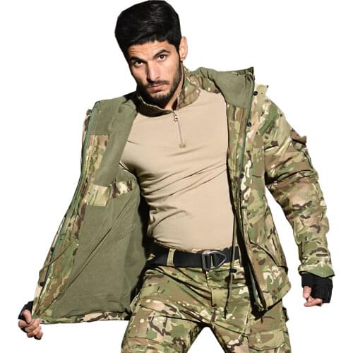 Autumn Mens Military Camouflage Fleece Jacket Army Tactical Hunting Clothing Multicam Male Softshell Windbreakers Women Jacket