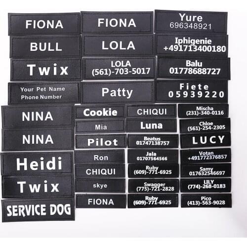 Personalized Custom Pet Harness Collar Vest Dogs Name ID Labe Customized Dog Harness Label Sticker Custom Tag DIY Log Supplies