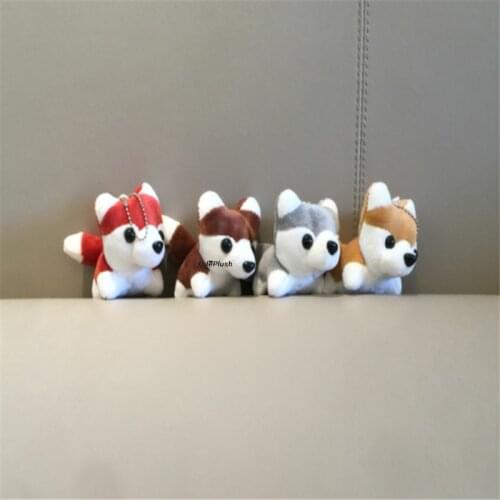 7CM approx. Dog toy , 4colors- Plush Stuffed animal Toy doll , keychain Plush dog