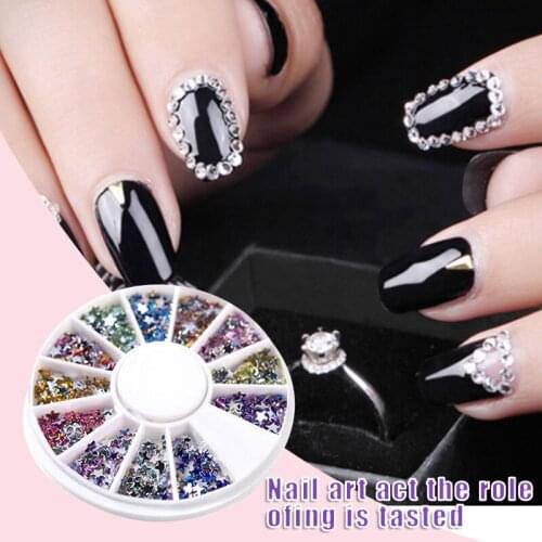 Mixed Color Nail Jewelry Rhinestones for Nails Small Irregular Beads 3D Nail Art Decoration In Wheel Accessories SK88