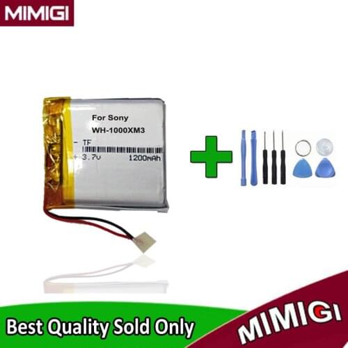 Toolsets + 1200mAh Battery For Sony WH-H910N Bluetooth Earphone Headset Accumulator AKKU