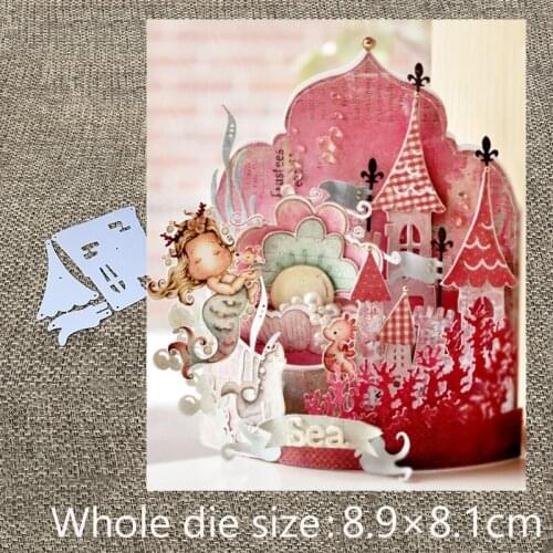 New Design Craft Metal die cuts Cutting Die Flag castle decoration scrapbooking Album Paper Card Craft Embossing die cuts