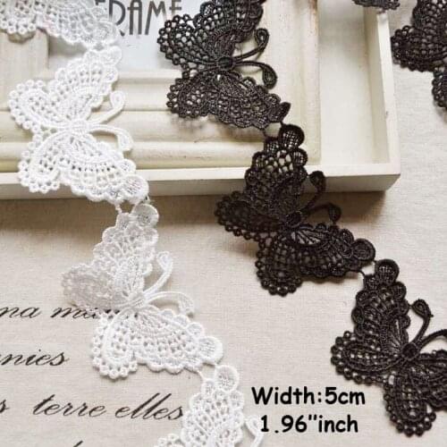 1yard Width:5 cm Fashion Butterfly Lace Trim Ribbons for Scrapbooking Garment Laces Accessories(ss-661)