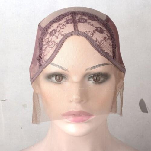 1 Piece Light Brown Lace Front Wig Cap For Wig Making Weave Cap Adjustable Straps Weaving Cap Hairnets High Quality
