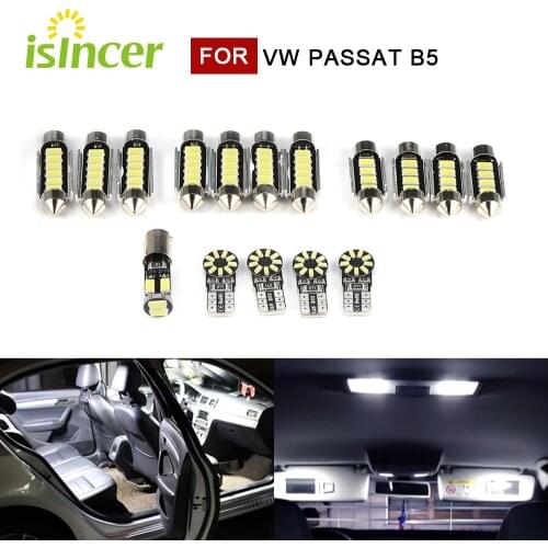 16pcs SMD LED interior car lighting for VW Passat B5 3B / 3BG Complete set reading mirror trunk lights lamps