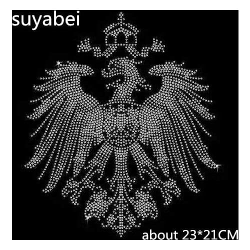 2pc/lot Crown Animal design stones hot fix rhinestones sticker designs iron on transfer fixing rhinestones applique patches