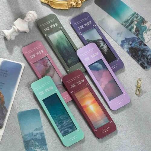 20pcs/set Forest moon Bookmark Flower dusk Reading Book mark Stationery Message card material Paper School Office Supply