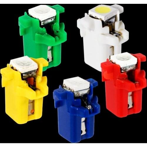 500pcs T5 B8.3D 1 SMD 5050 LED Lamps Car Gauge Speedo Dash Bulb Dashboard instrument Light 12v blue red green white yellow 500X
