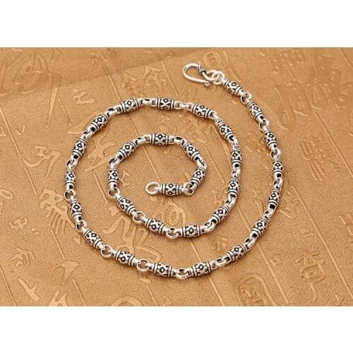 Genuine Solid 925 Sterling Thai Silver Chain Men Women Necklace Jewelry gift A4657