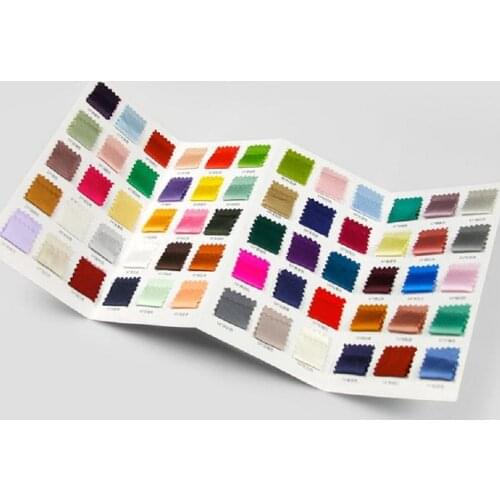 Mulberry Silk Fabric Color Swatch with 90 Colors for Plain Silk