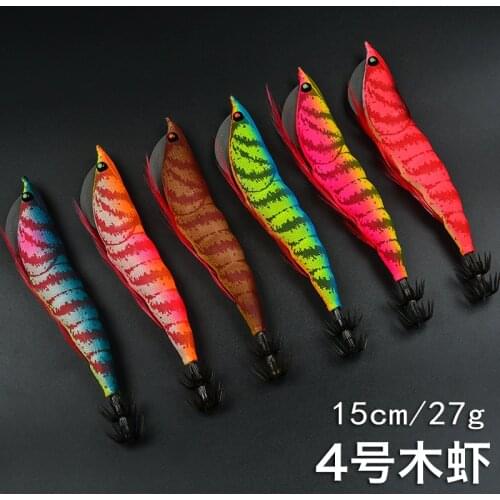 Yukio okamoto, wood shrimp - ZURI Japan 4.0 luminous road and squid hook bait bait false bait sea trolls false lobster