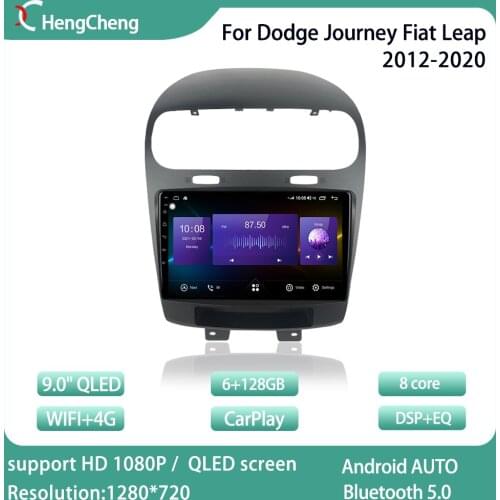 For Dodge Journey Fiat Leap 2012-2020 Car Smart Multimedia Video Player Android 10.0 GPS Navigation Radio 4G Version