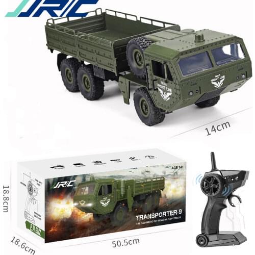 JJRC Q64 RC Truck Car 1/16 6-Wheel Drive Military Climbing Trucks Toy 2.4G Remote Control Shockproof Electric Army Vehicles