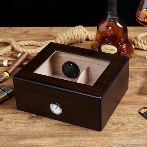 Cedar Wood Cigar Travel Humidor Box Portable Cigar Case W/ Humidifier Hygrometer Cigar Humidor Sigaren Box For COHIBACigars